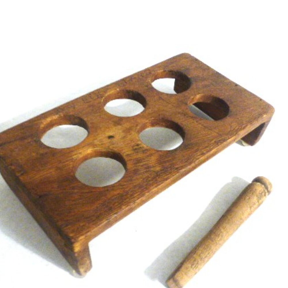 Antique EGG STAND & Antique CLOTHS PEG Egg Coloring Laundry Country Farm House